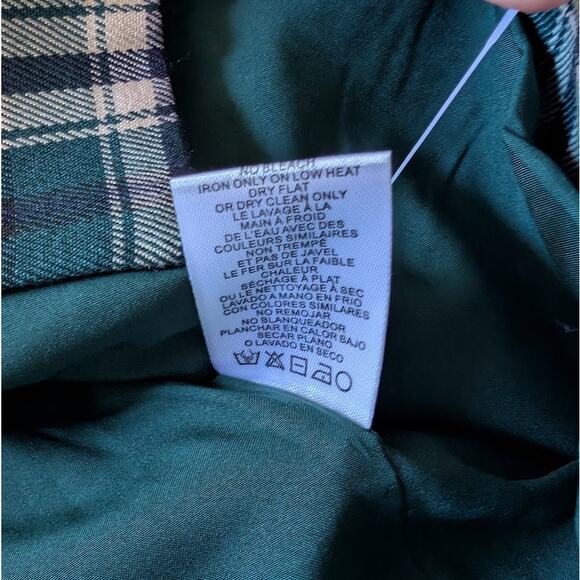 NWT Greylin Green Plaid Belted Single-breasted Button Blazer Coat Jacket, size S - Picture 10 of 10